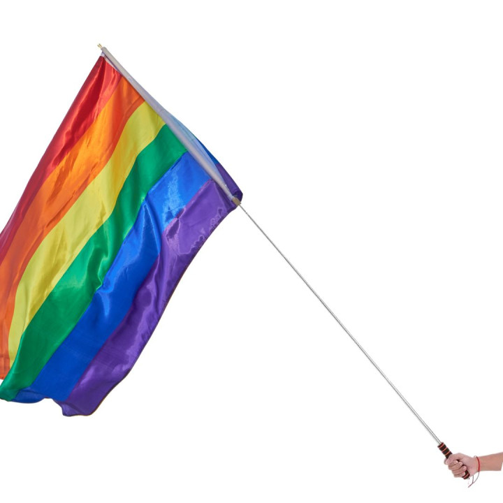 Teleskopická tyč do ruky na pride vlajku